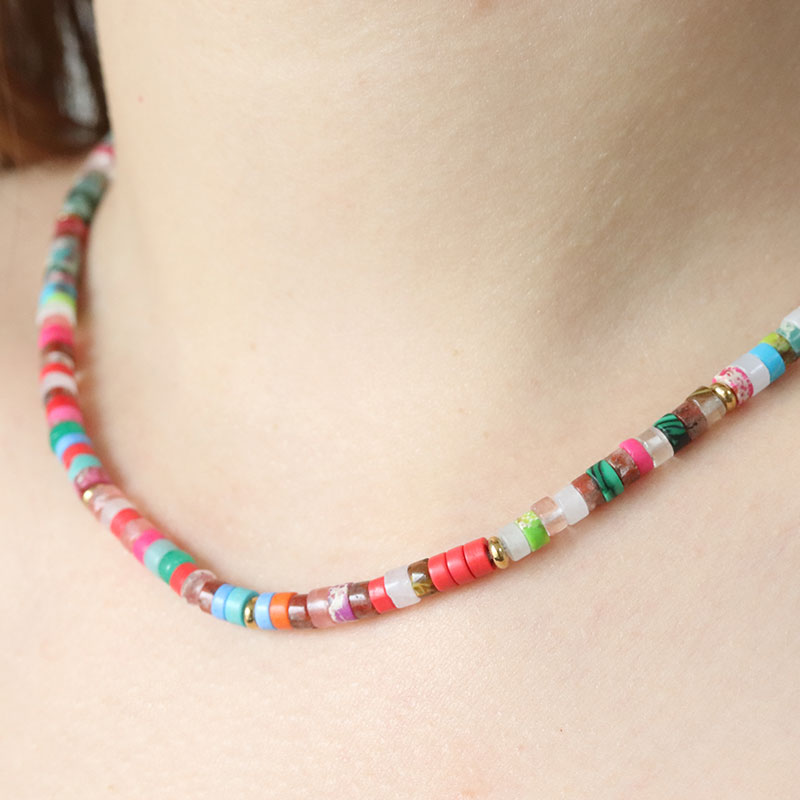 color beaded necklaces