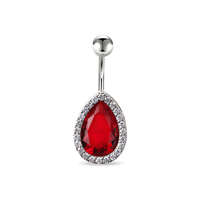 ruby belly button ring