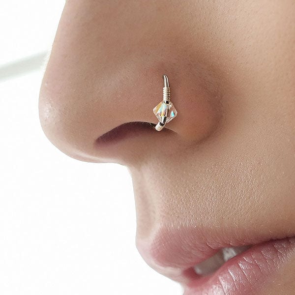 PiercingArt Non Piercing Crystal Nose Ring - 20G